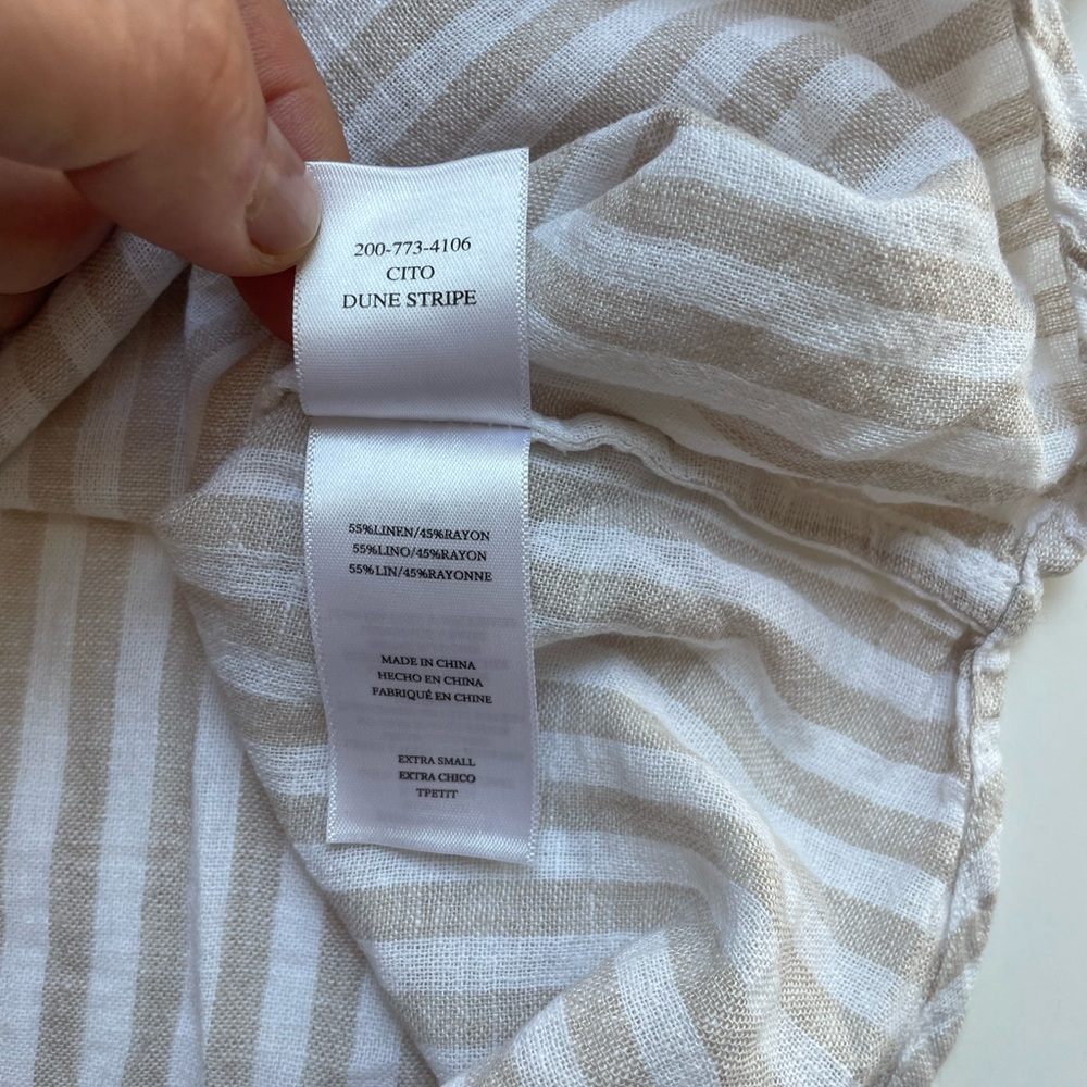 Rails Cito Shirt Shore Stripe linen blend top button down - Picture 11 of 11